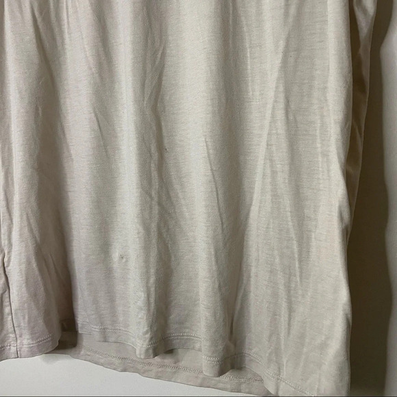 Cream Lace Short Sleeve Top Large Petite Zipper Back Classic Ann Taylor Workwear - Picture 4 of 11